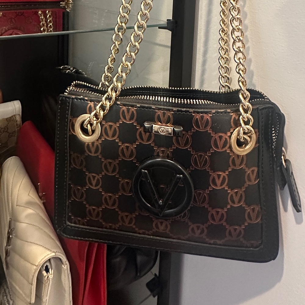 Valentino Black and Gold Designer Women's Bag